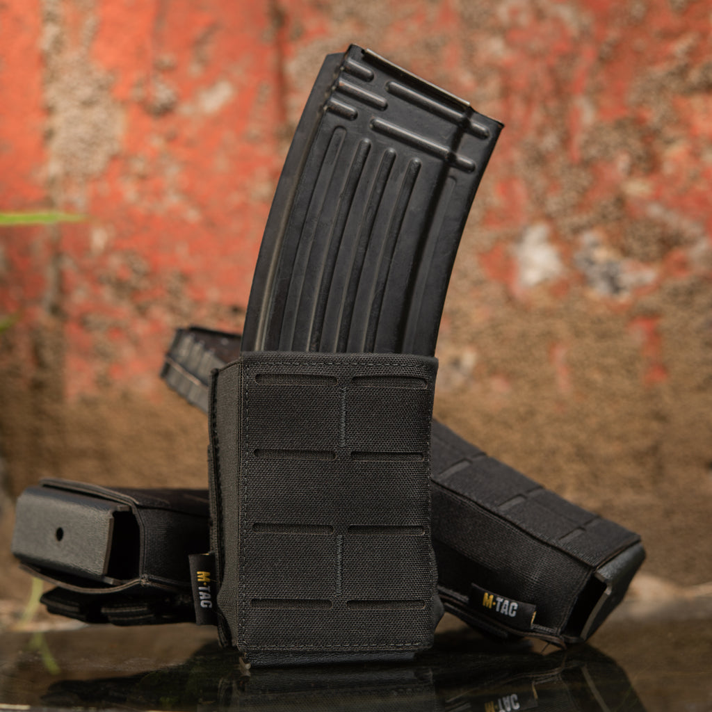 M-Tac підсумок для магазина на гумці (10 см) Laser Cut Black