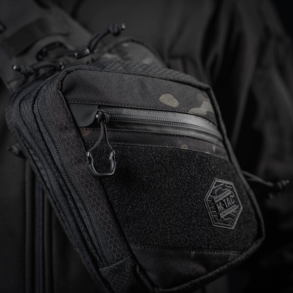 M-Tac сумка Sling Pistol Bag Elite Hex з липучкою Multicam Black/Black