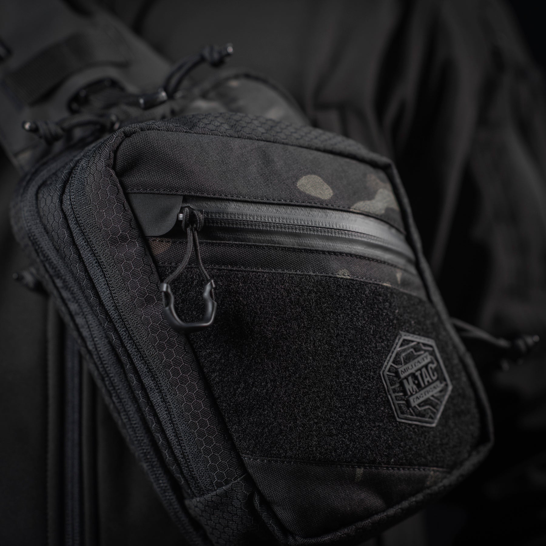 M-Tac сумка Sling Pistol Bag Elite Hex з липучкою Multicam Black/Black