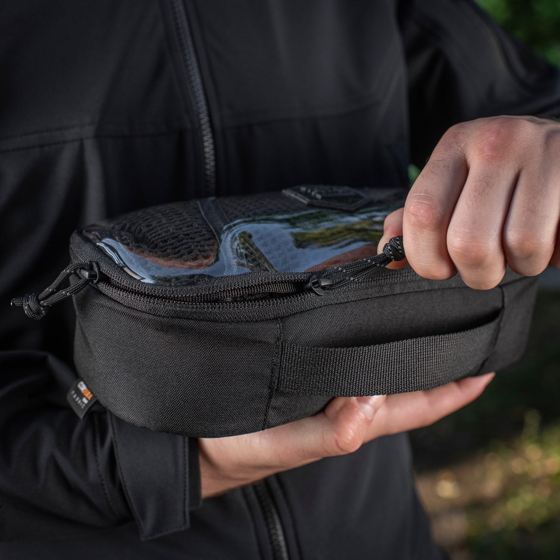 M-Tac органайзер утилітарний прозорий Elite Medium Gen.II Black