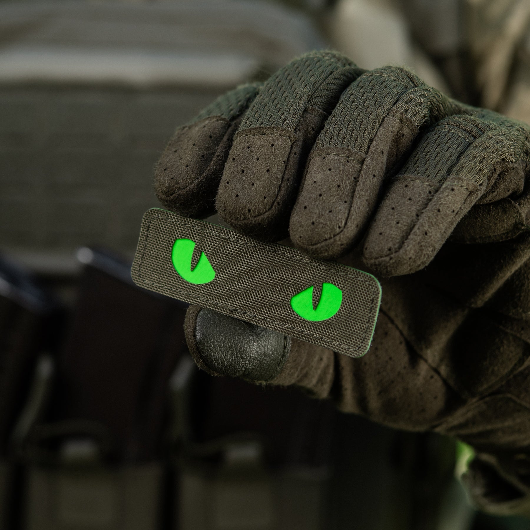 M-Tac нашивка Cat Eyes Laser Cut Ranger Green/Green/GID