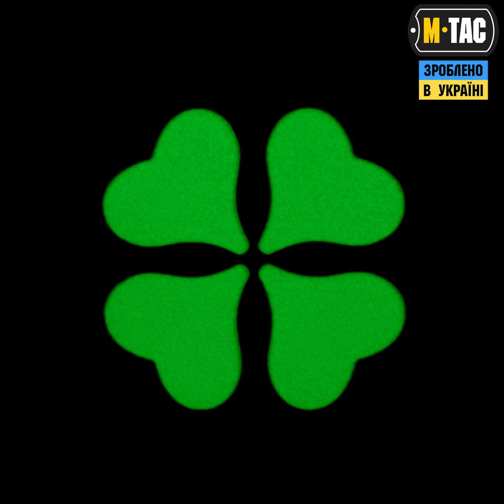 M-Tac нашивка Клевер GID Black/Green