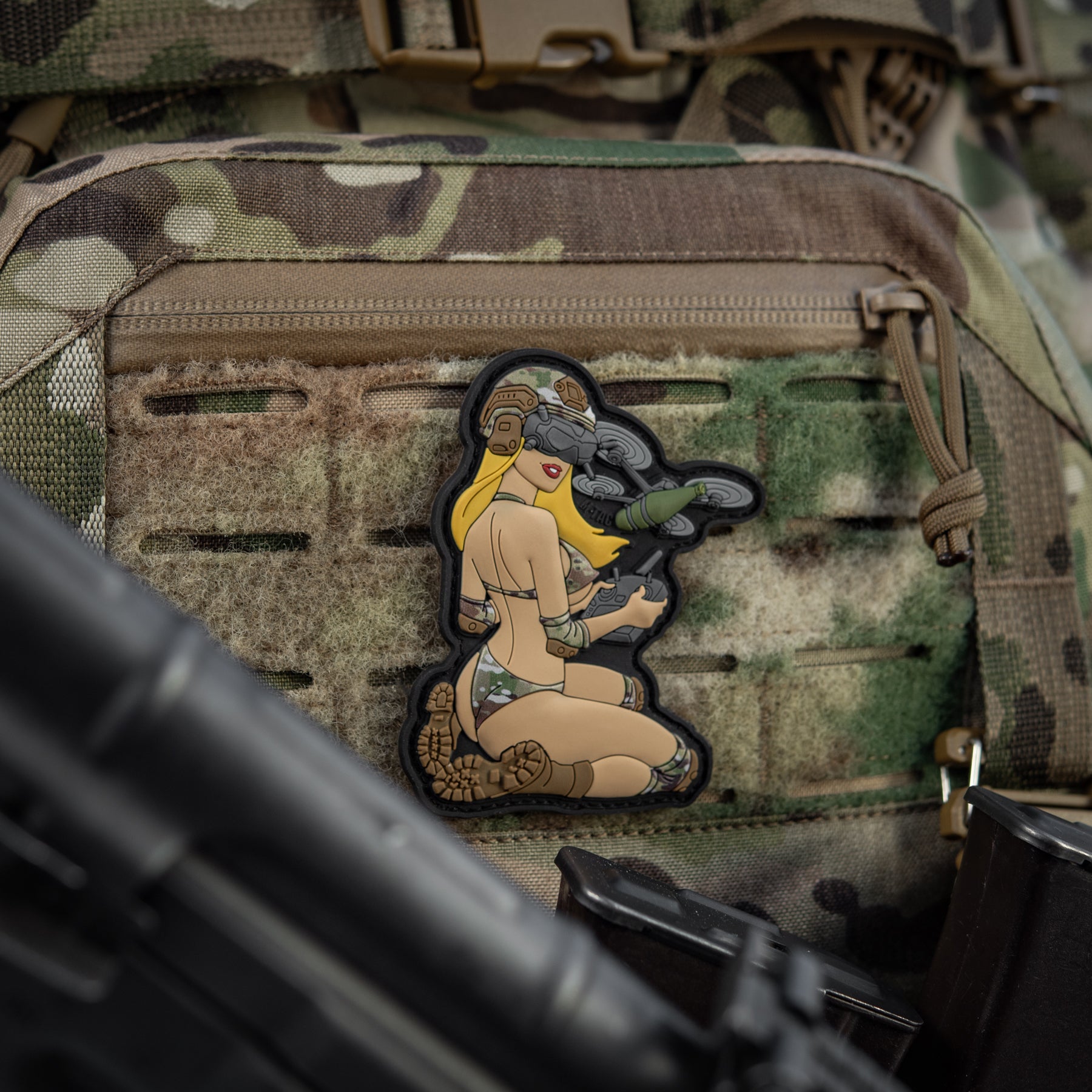 M-Tac нашивка Tactical girl №6 PVC Yellow/MC V2