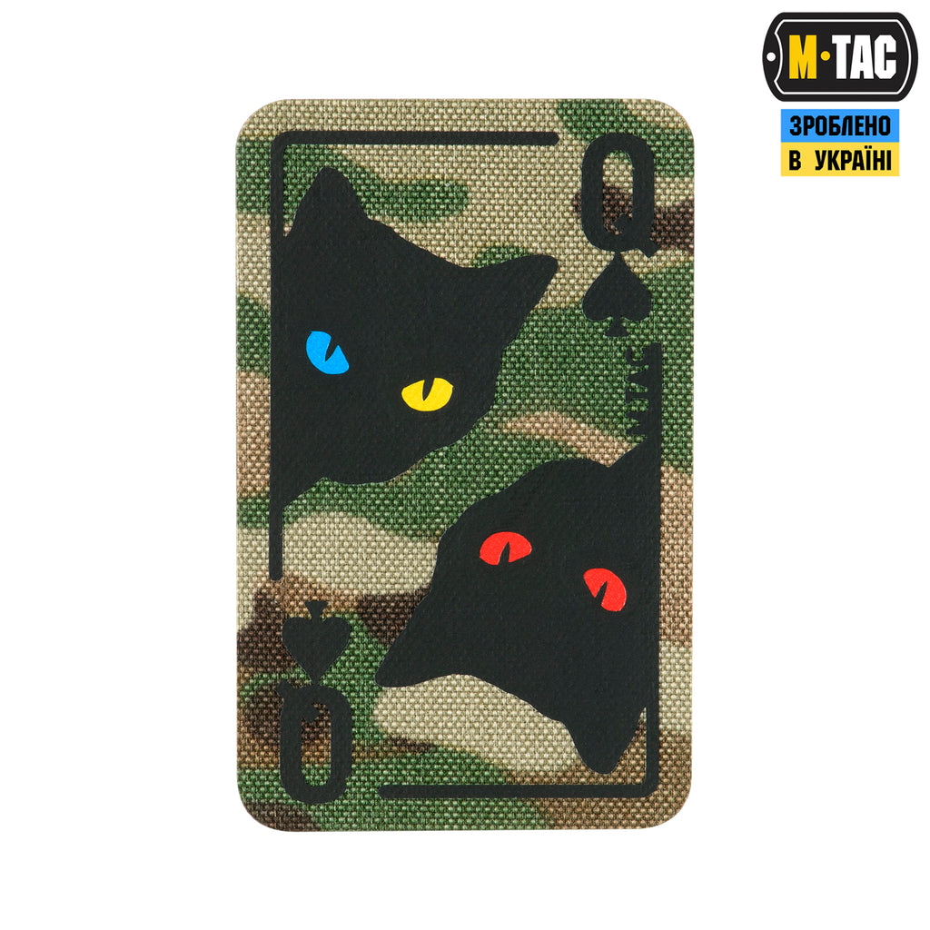 M-Tac нашивка Queen of spades Multicam/Black