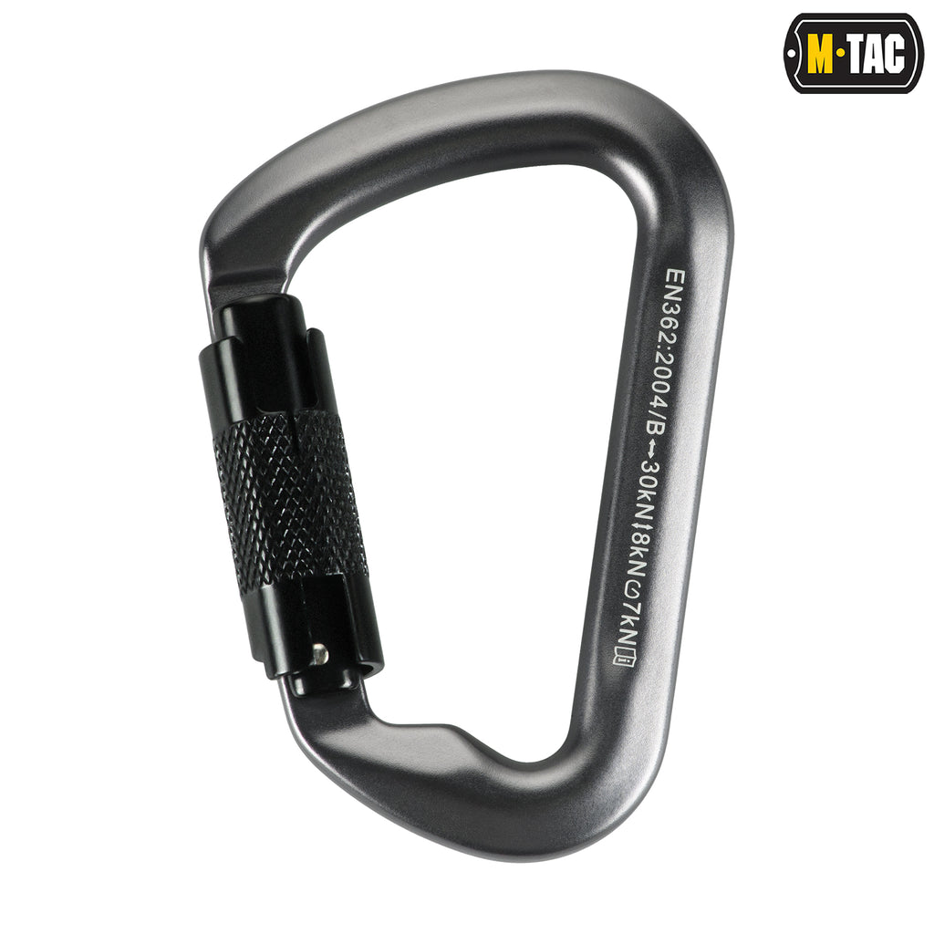 M-Tac карабін 10 см с байонетною муфтою Keylock сірий