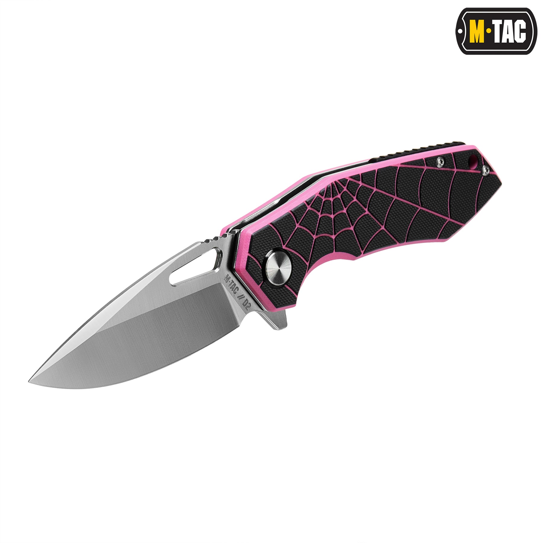 M-Tac ніж складний Type 12 Spider Web Black/Pink/Steel