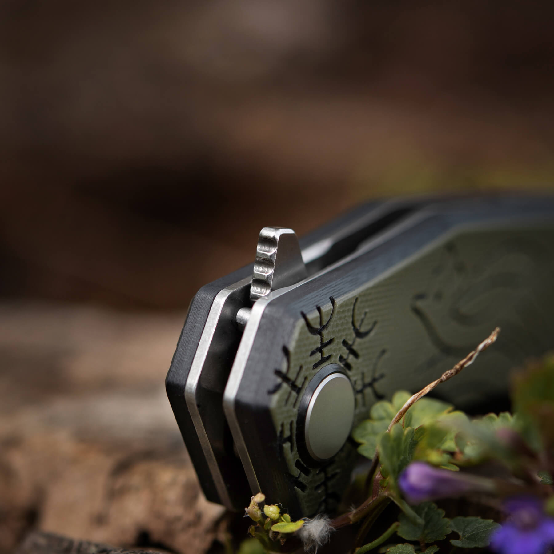 M-Tac ніж складний Type 12 Scandinavian Stonewash Black/Olive