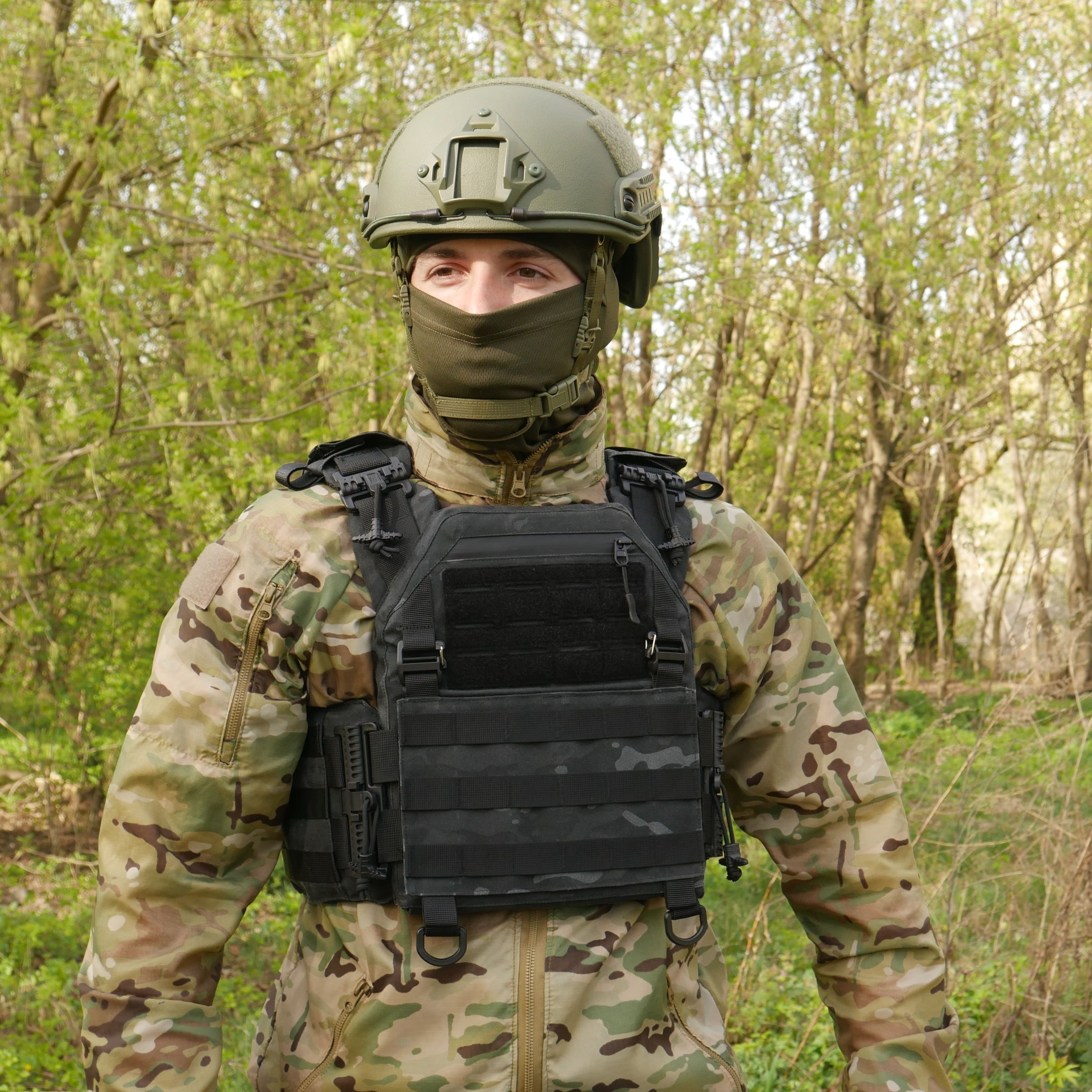 Бронезахист плитоноска Чорний мультикам Kiborg GU gen.2