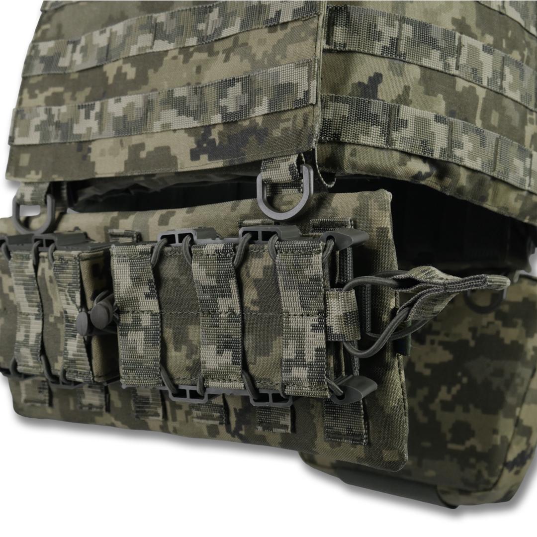 Комплект Плитоноска Kiborg GU Gen.2 з двома підсумками та захистом 1 класу Піксель