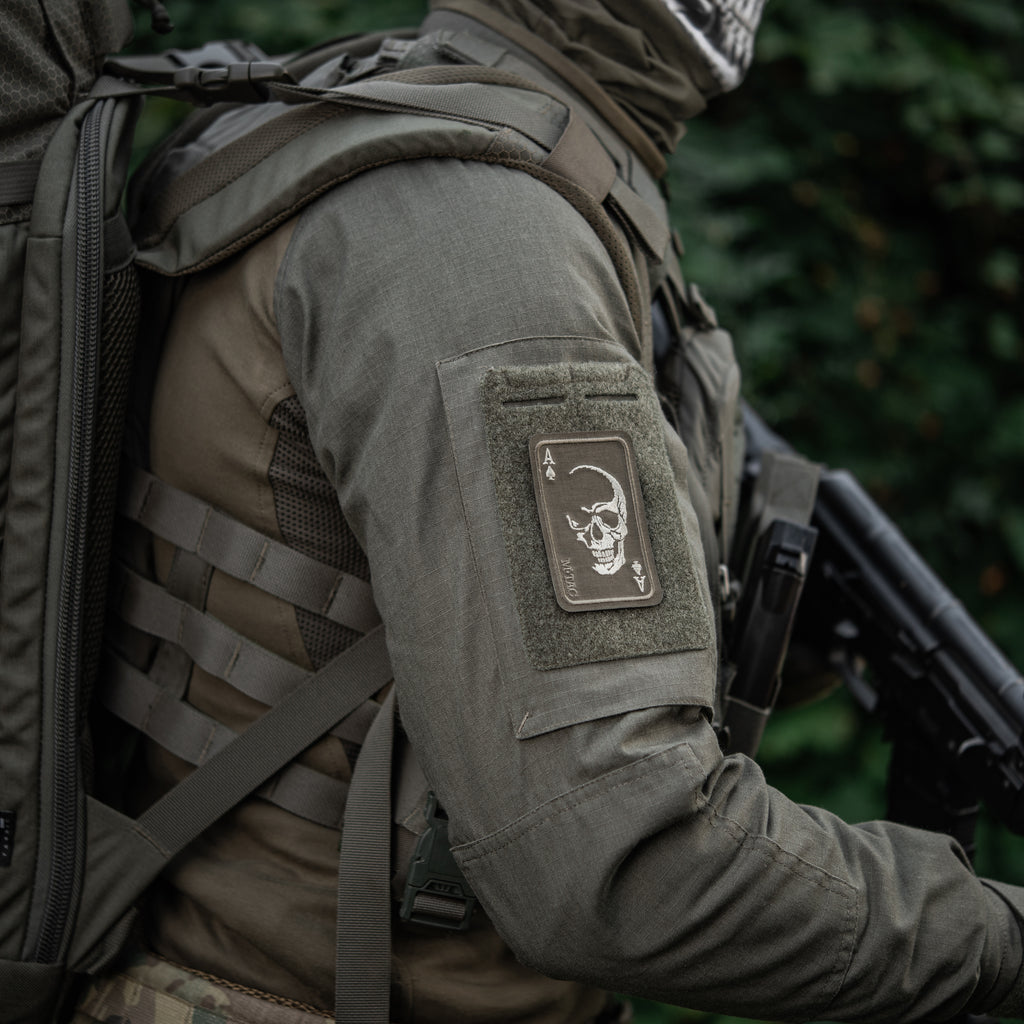 M-Tac нашивка Face of war (вишивка) Ranger Green