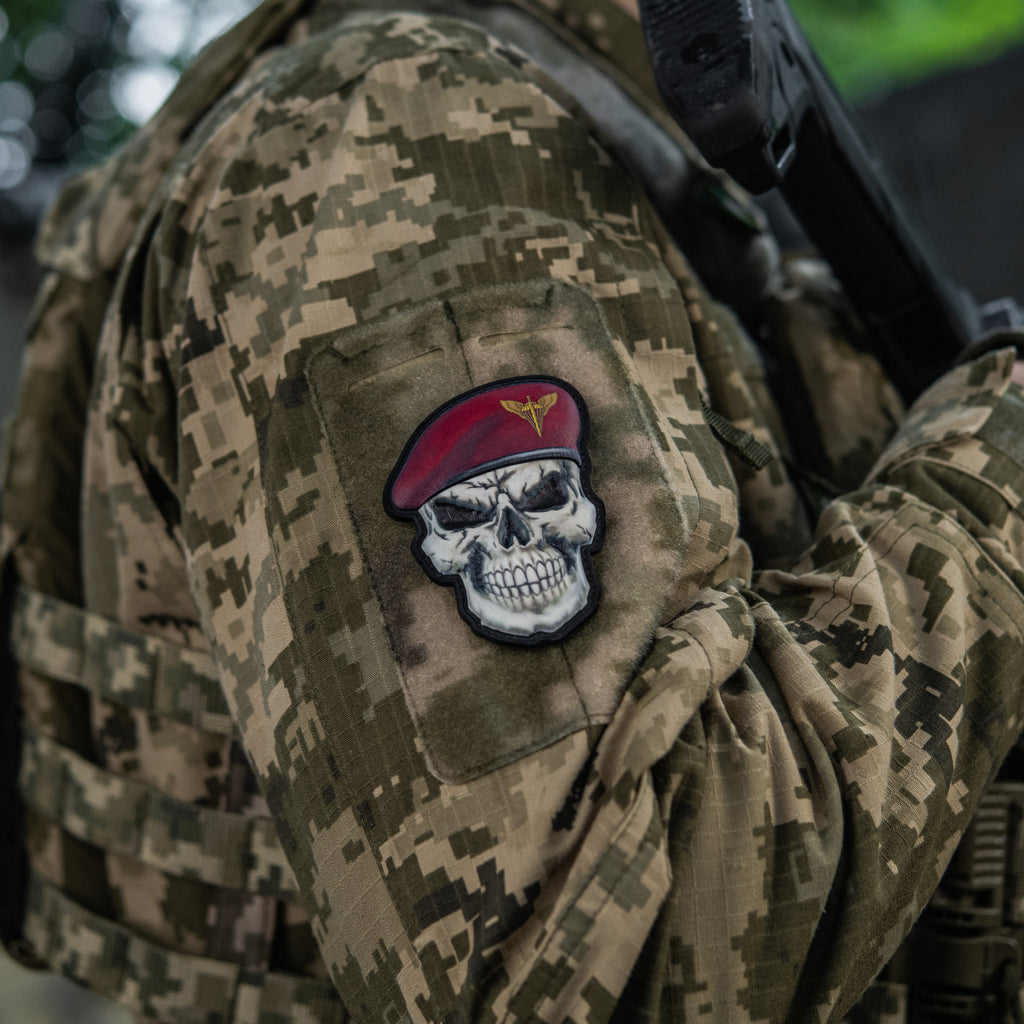 M-Tac нашивка Череп у береті (Десантно-Штурмові війська)