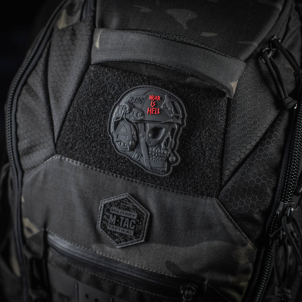 M-Tac нашивка War is Hell 3D PVC Black