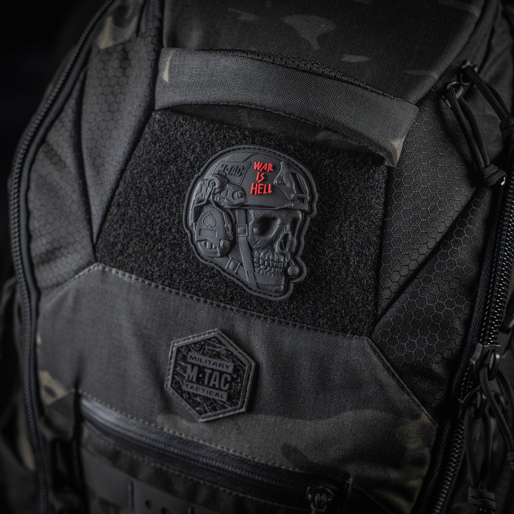 M-Tac нашивка War is Hell 3D PVC Black