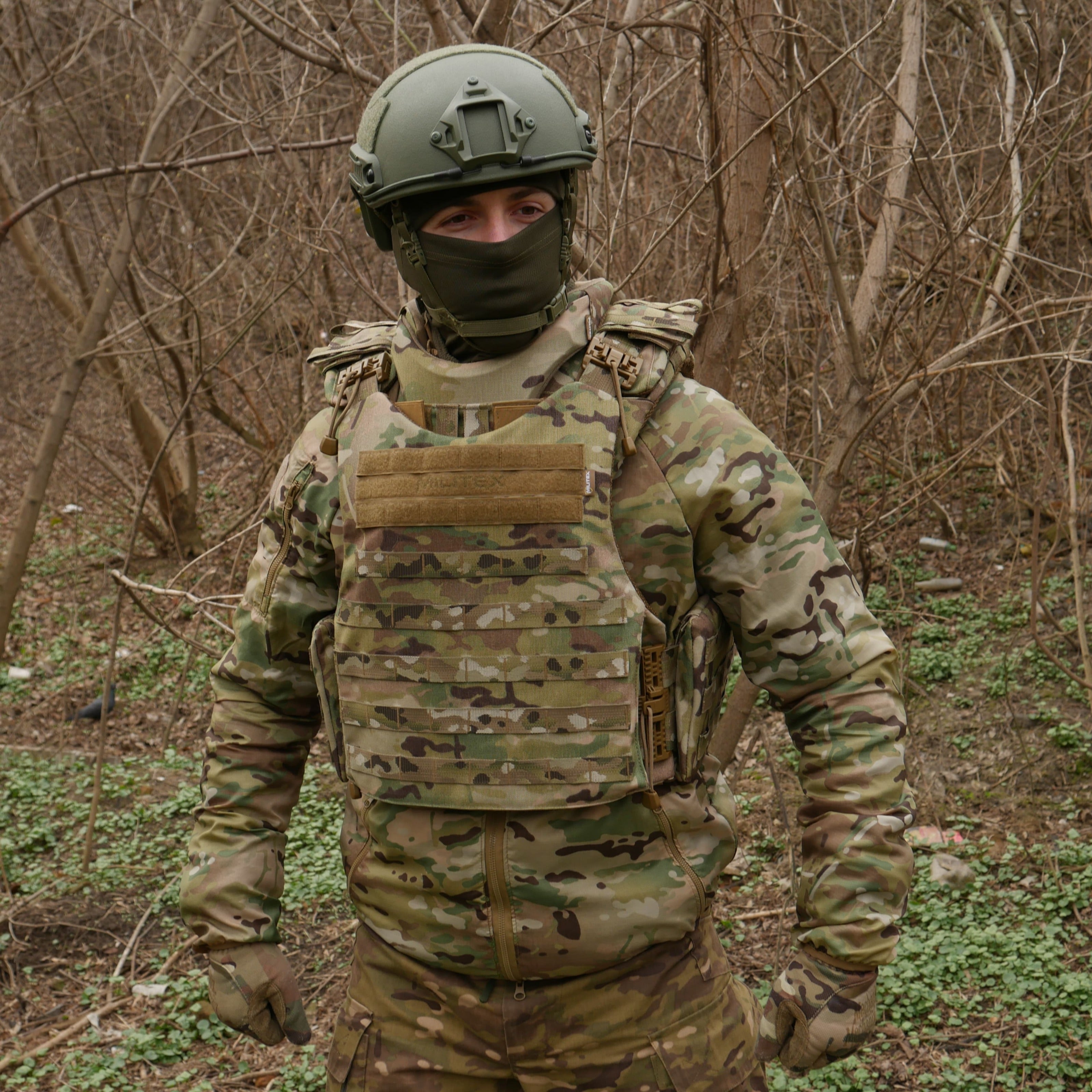Захист шиї mod. 1 з балістичним пакетом Militex cordura USA Multicam
