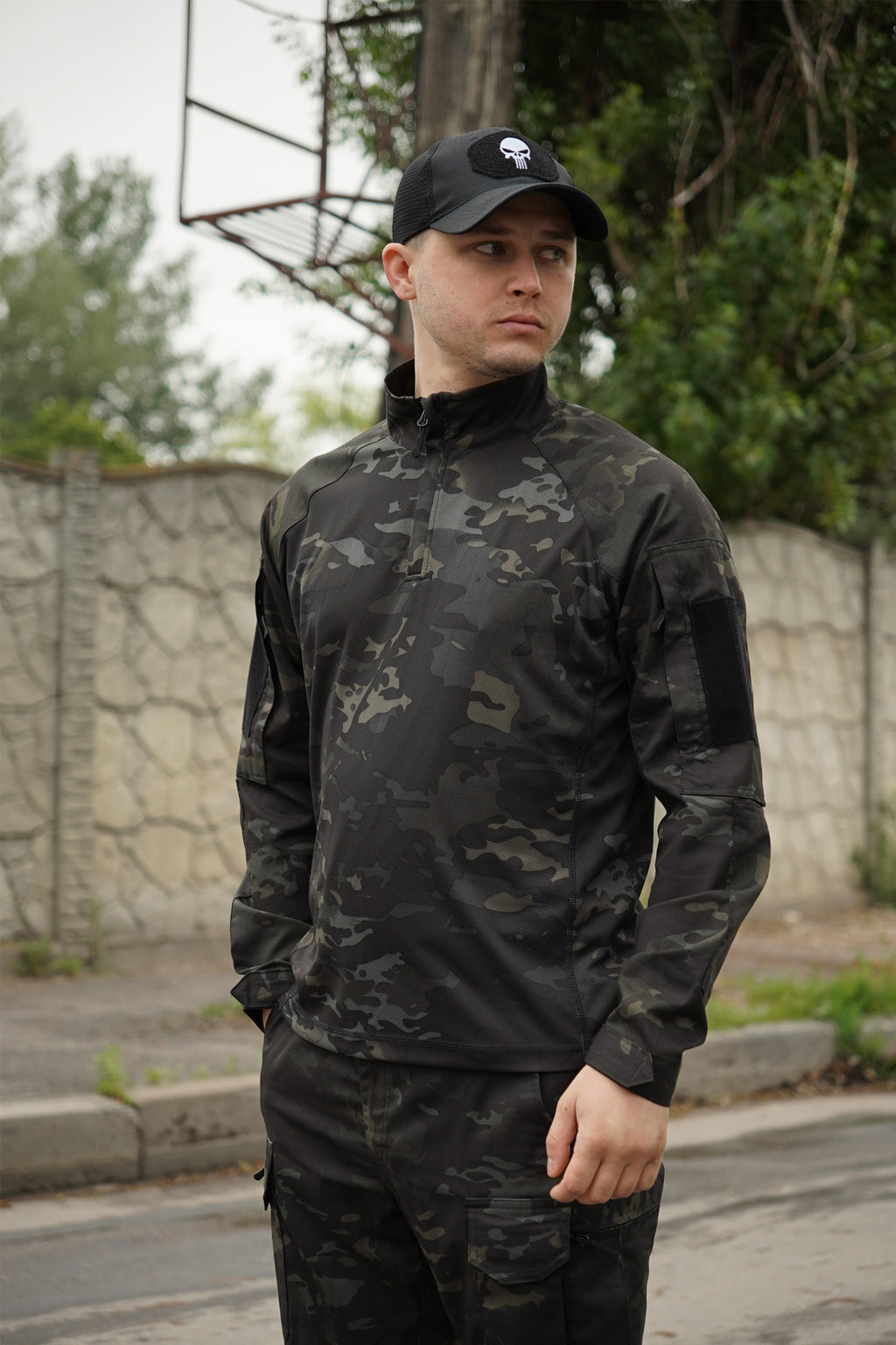Костюм тактичний Twill FS чорний мультикам ( штани+убакс ) -S