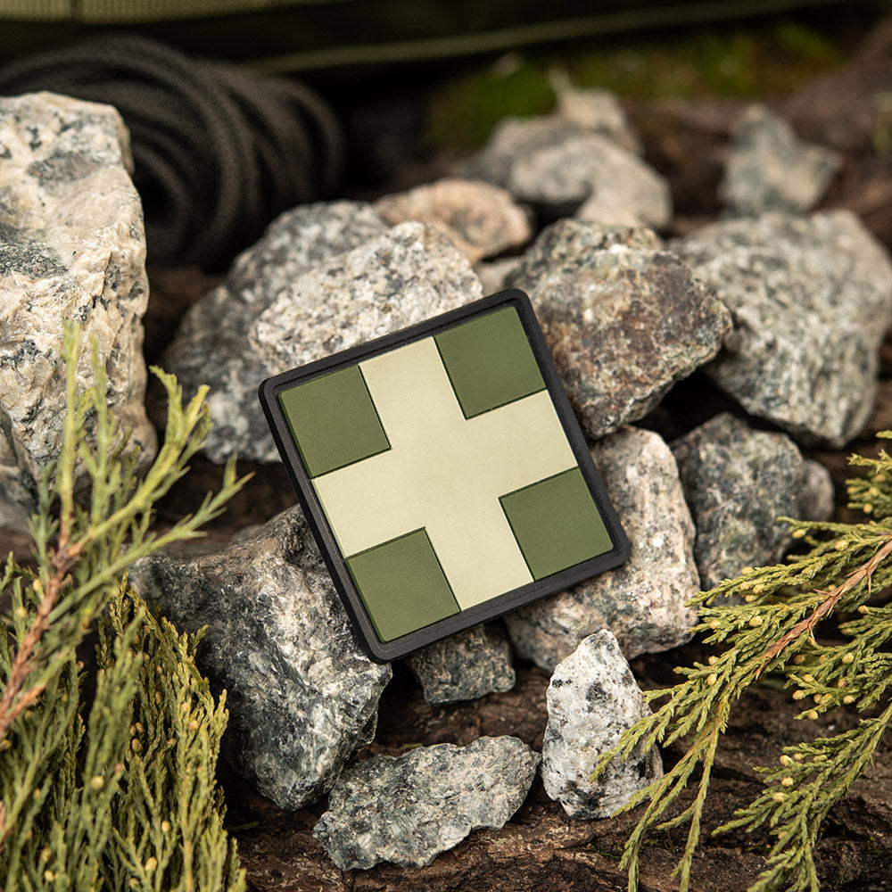 M-Tac нашивка Medic Cross Square ПВХ олива