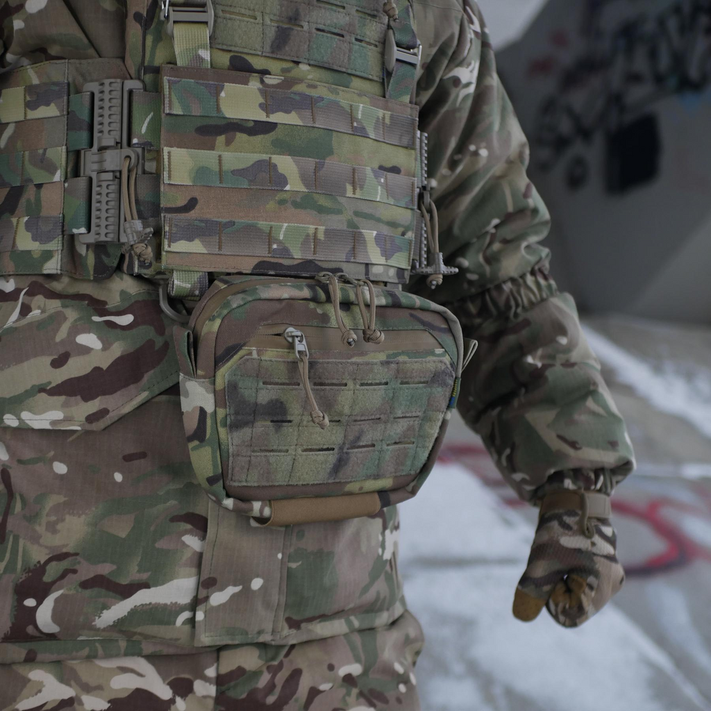 Сумка-напашник M Kiborg з балістичним пакетом 2 клас захисту PE Militex GU Сordura Multicam