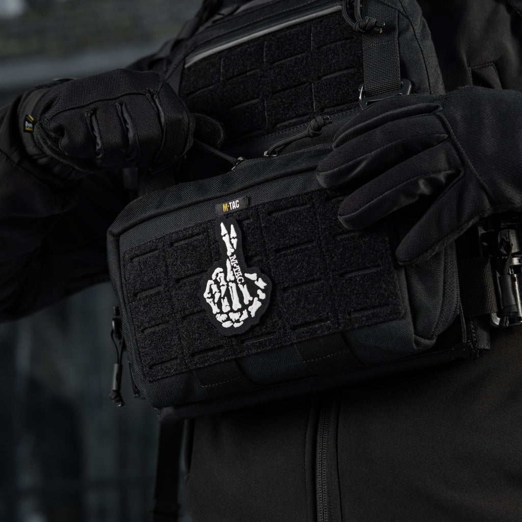 M-Tac нашивка Crossed Fingers (вишивка) Black