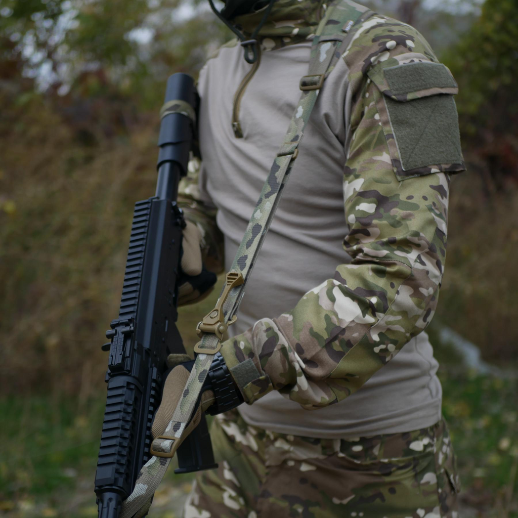 Двоточковий збройовий ремінь зі швидким регулюванням Multicam USA (кріплення стропою в обхват)