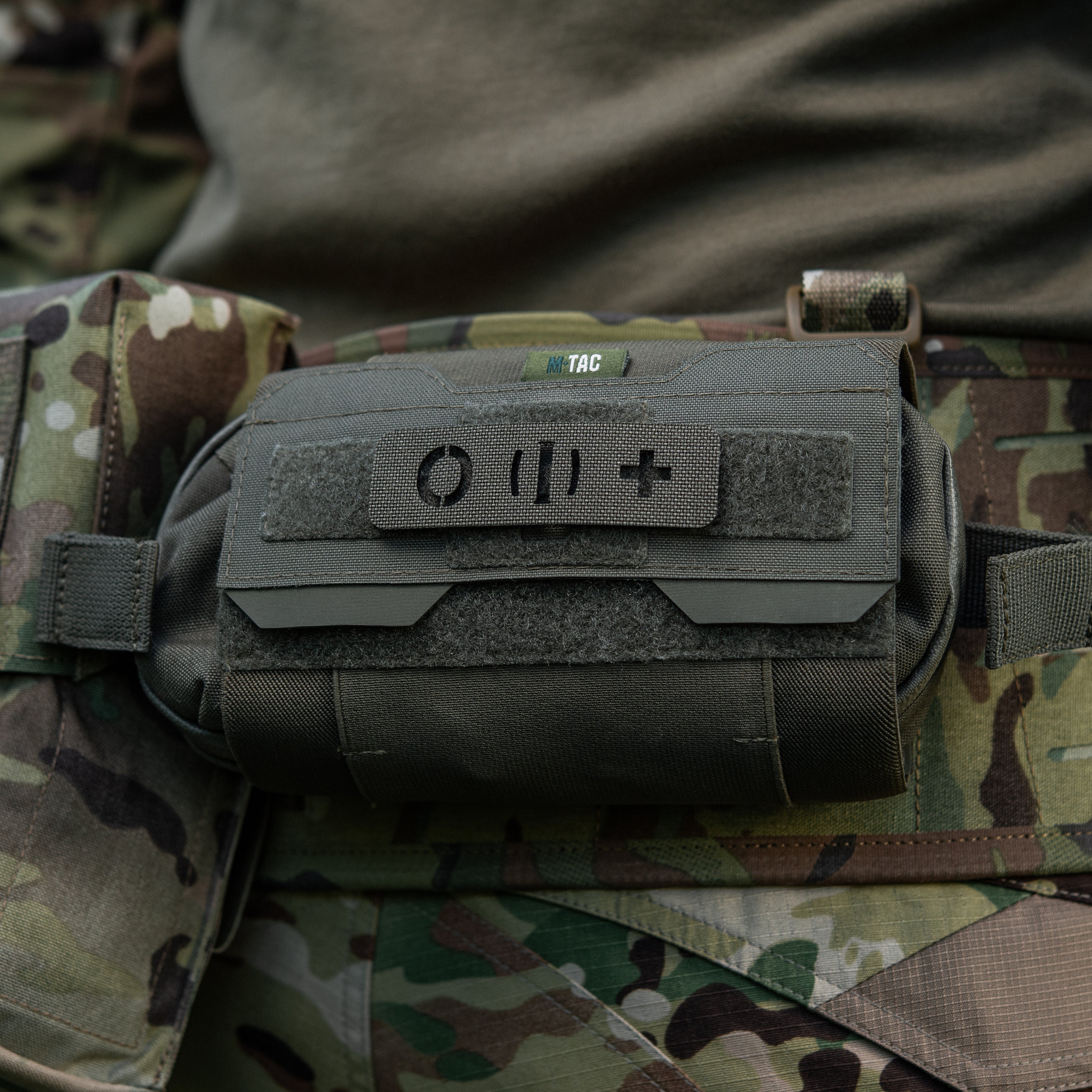 M-Tac нашивка група крові O (I) + наскрізна Laser Cut 25х80 Ranger Green