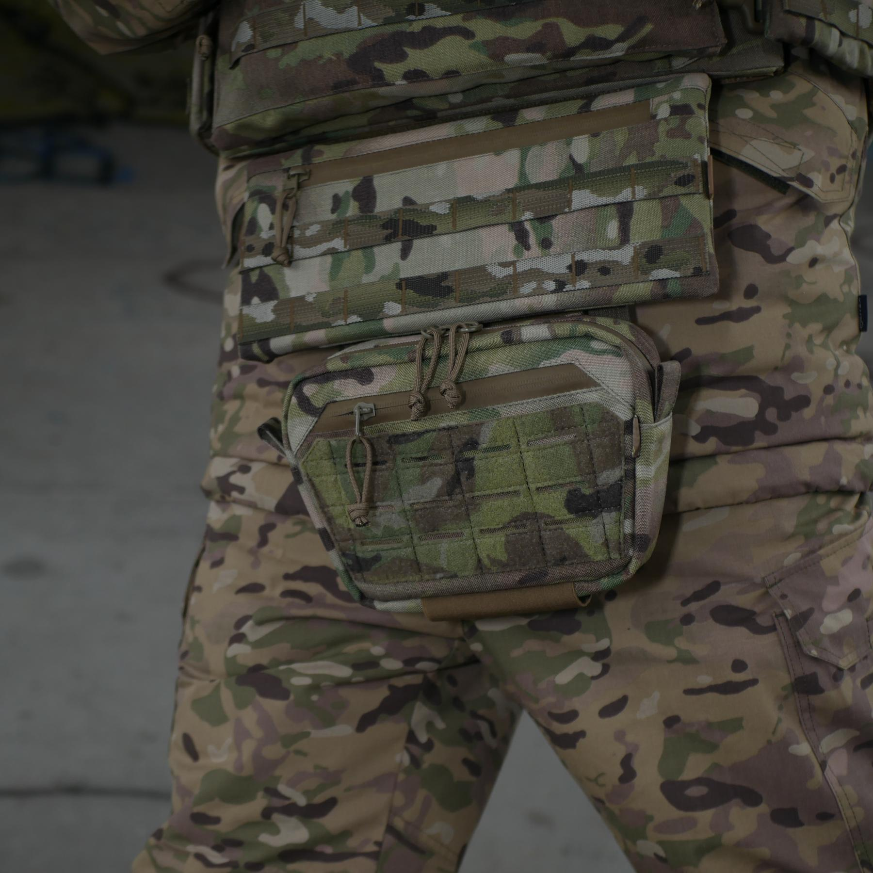 Комплект сумка-напашник M Мультикам + балістичним захистом 2 класу Cordura original USA Militex