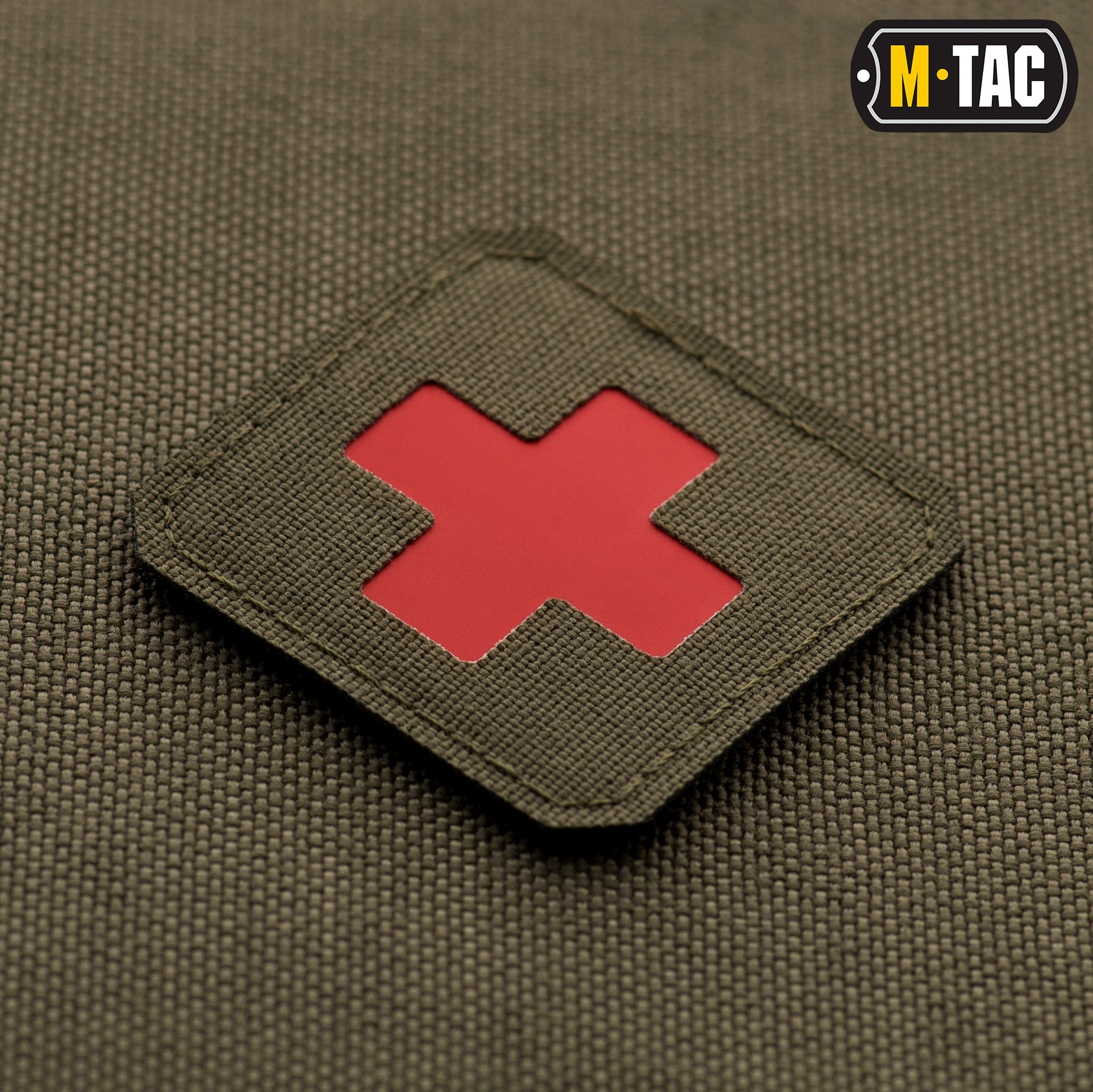 M-Tac нашивка Medic Cross Laser Cut Ranger Green/Red