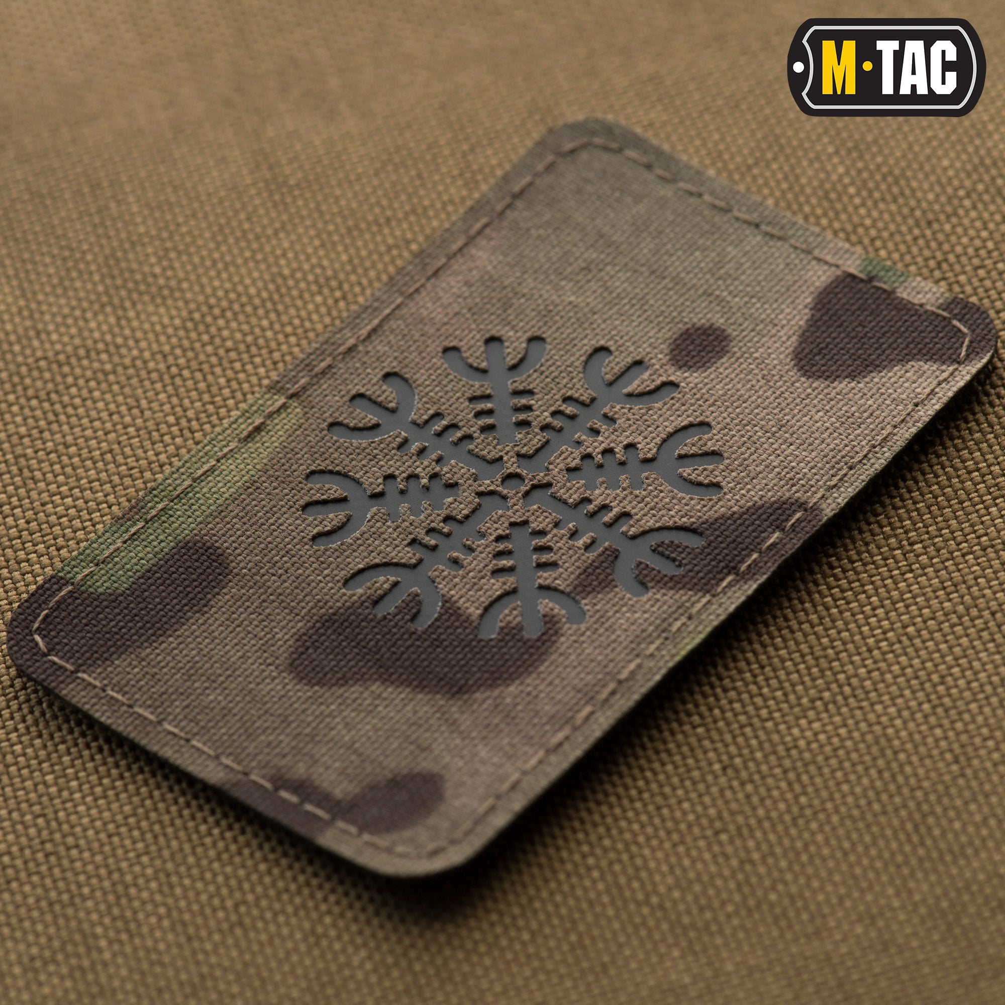 M-Tac нашивка шолом Жаху горизонтальна Laser Cut Multicam/Black
