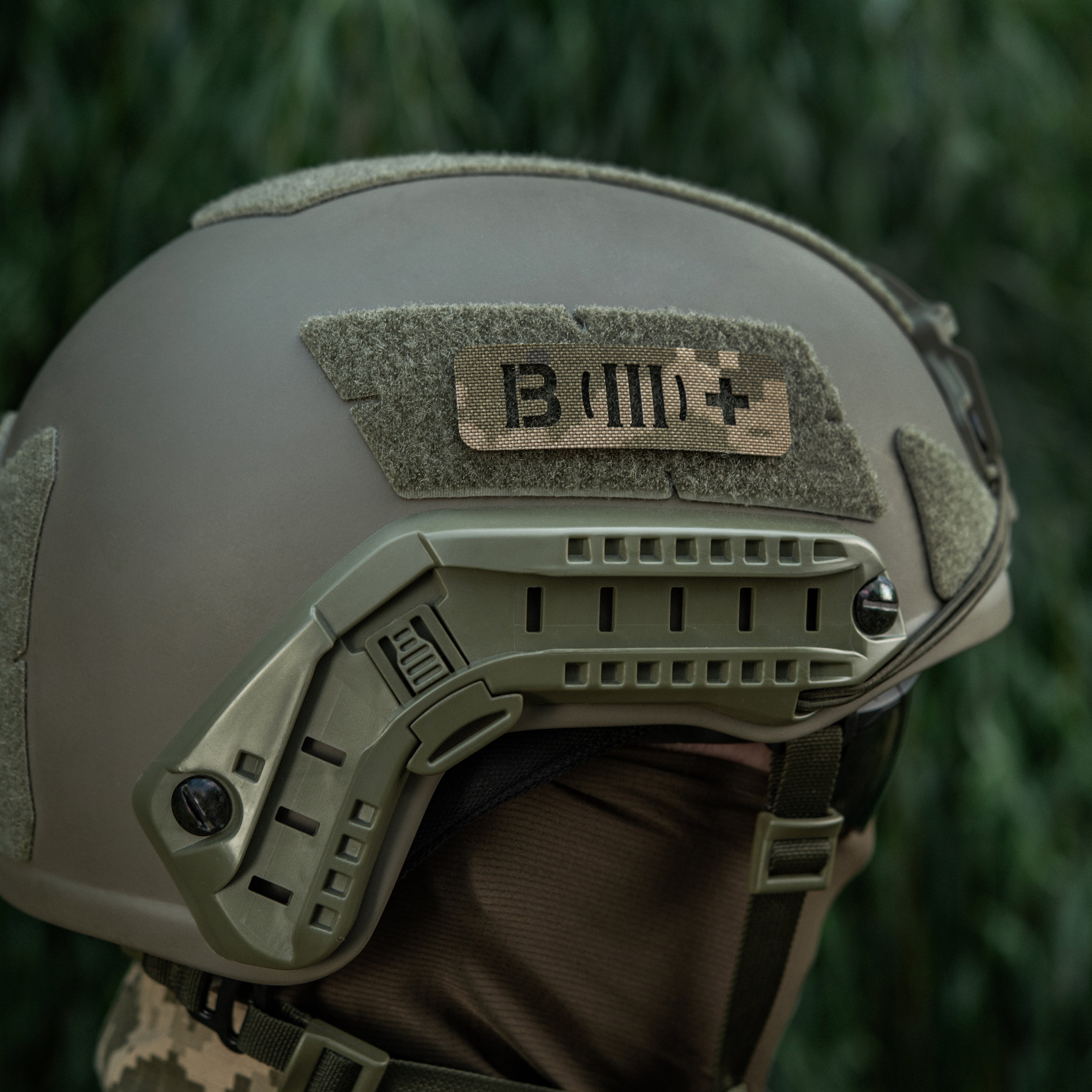 M-Tac нашивка група крові B (III) + наскрізна Laser Cut 25х80 MM14