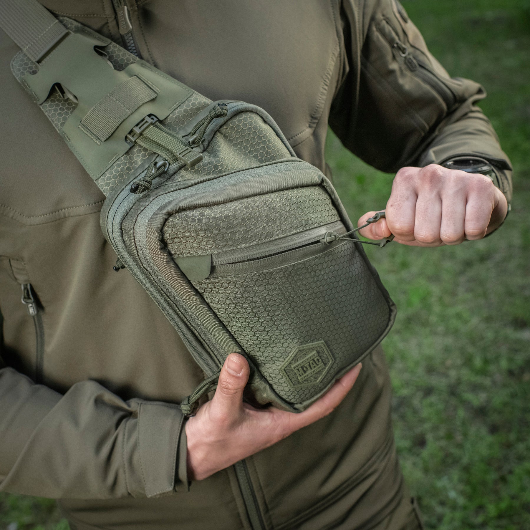 M-Tac сумка Sling Pistol Bag Elite Hex Ranger Green