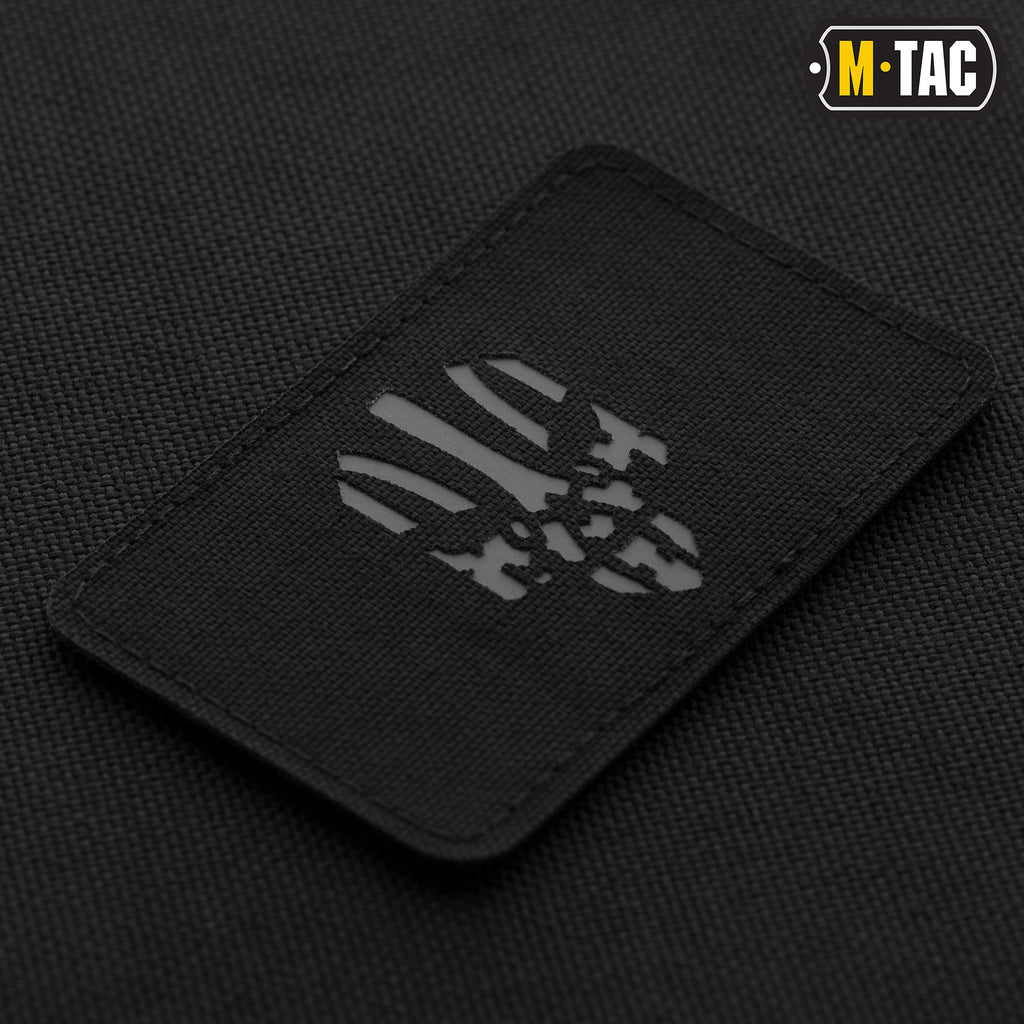 M-Tac нашивка Месник горизонтальна Laser Cut Black/Grey