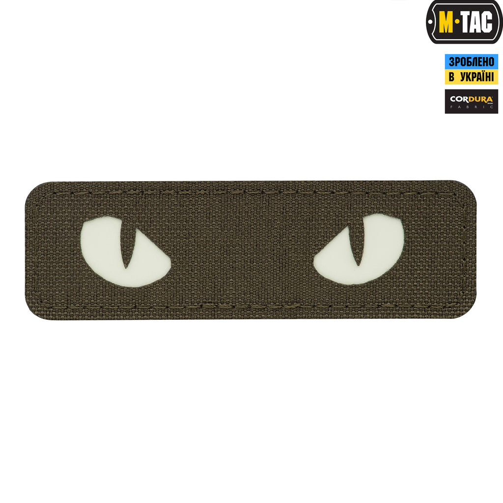 M-Tac нашивка Cat Eyes Laser Cut Ranger Green/світлонакопичувач