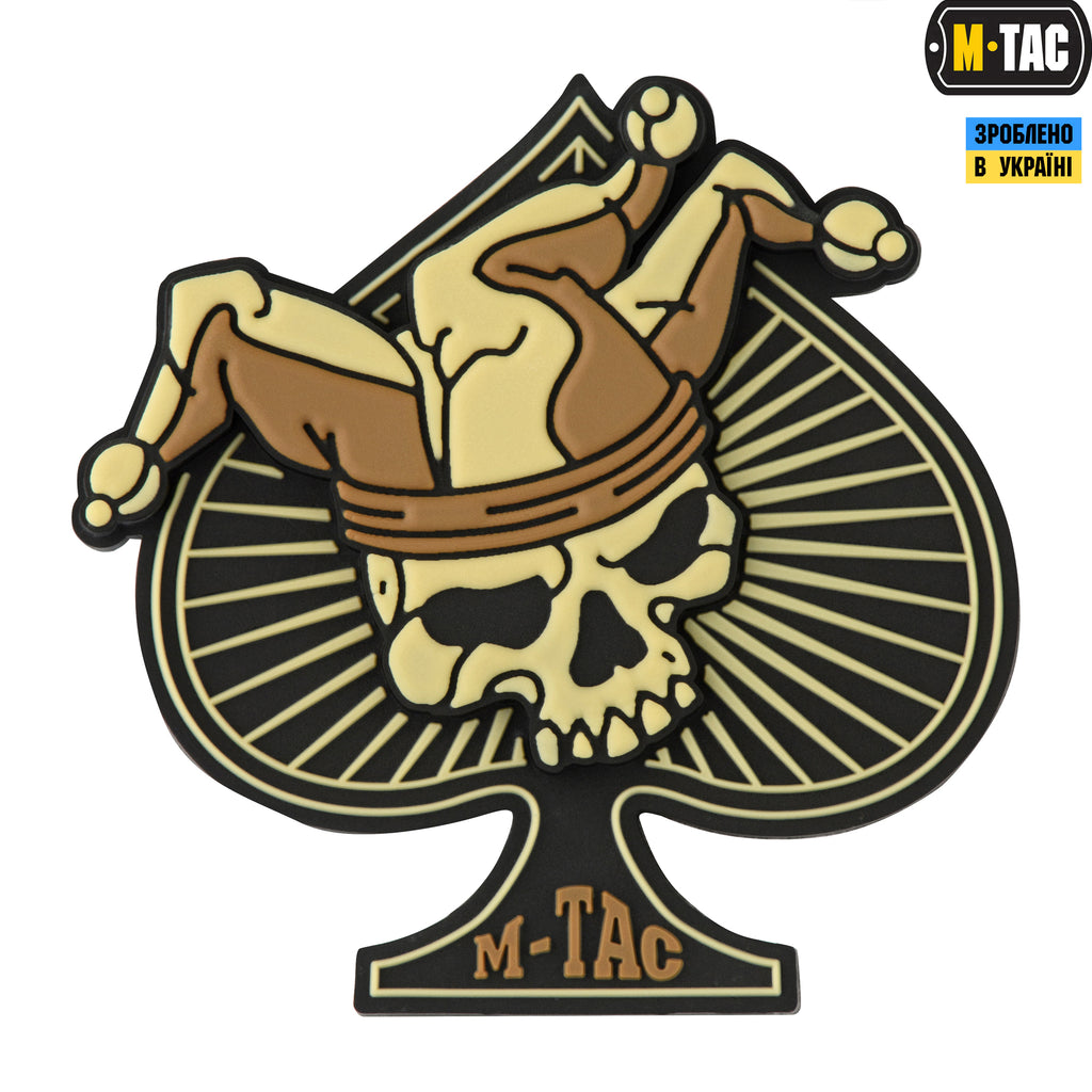 M-Tac нашивка Ace of Spades 3D ПВХ чорний/койот