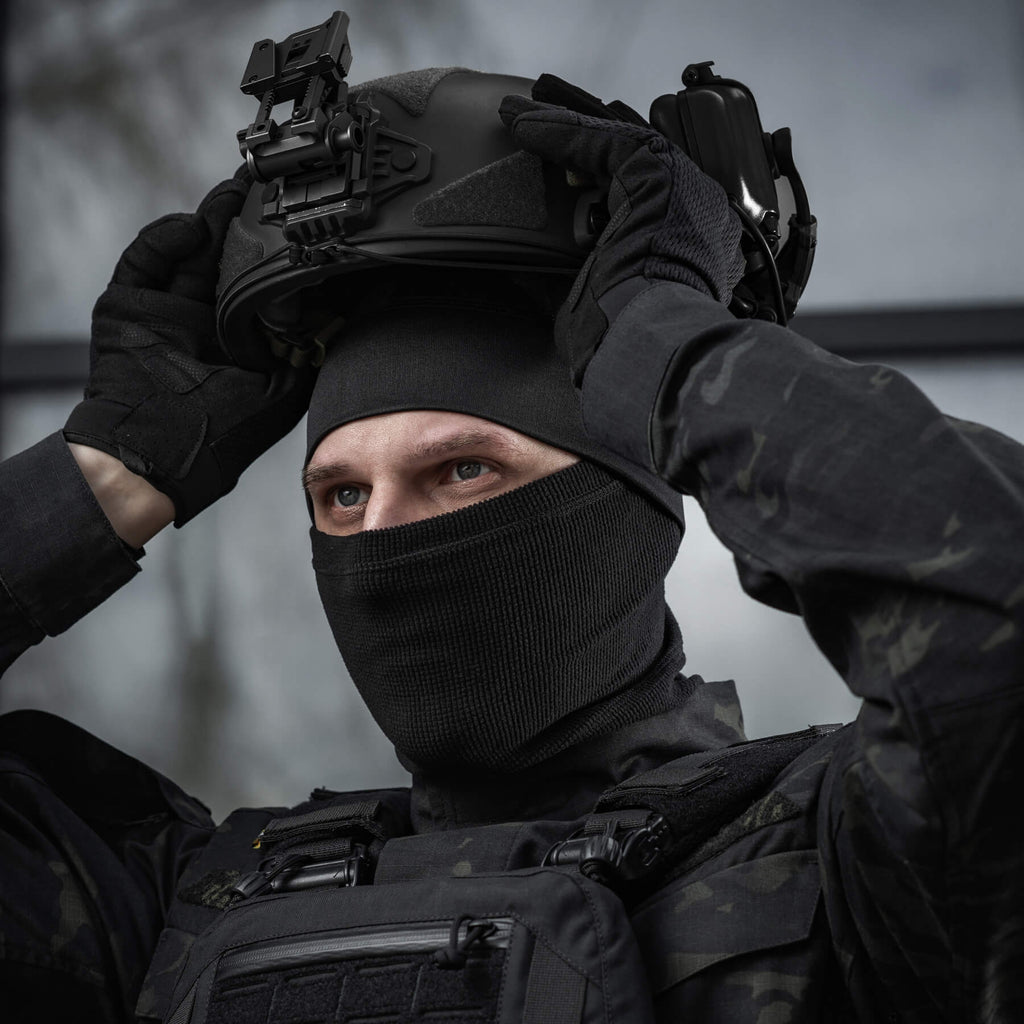 M-Tac шапка-підшоломник мікрофліс ріп-стоп Black