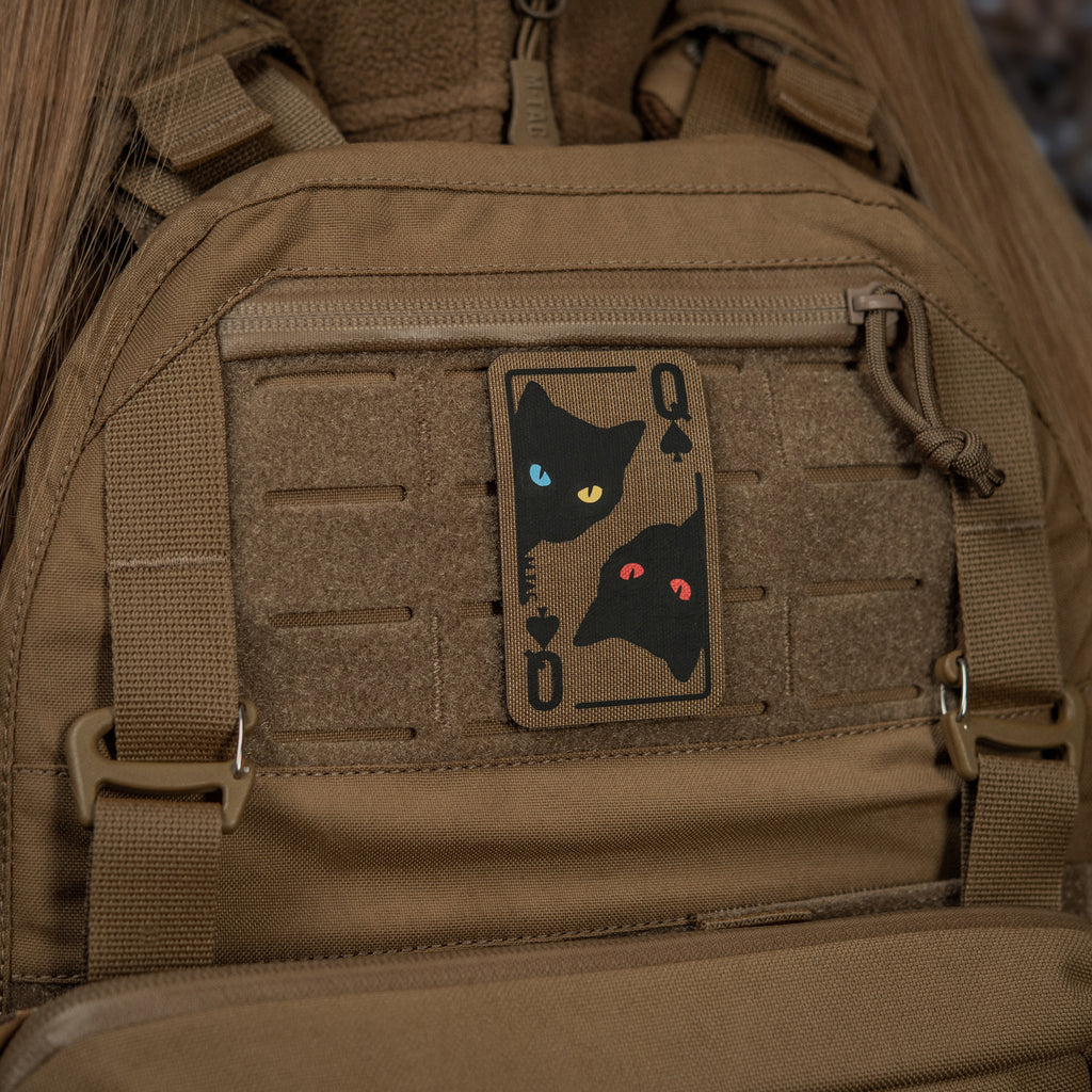 M-Tac нашивка Queen of spades Coyote/Black