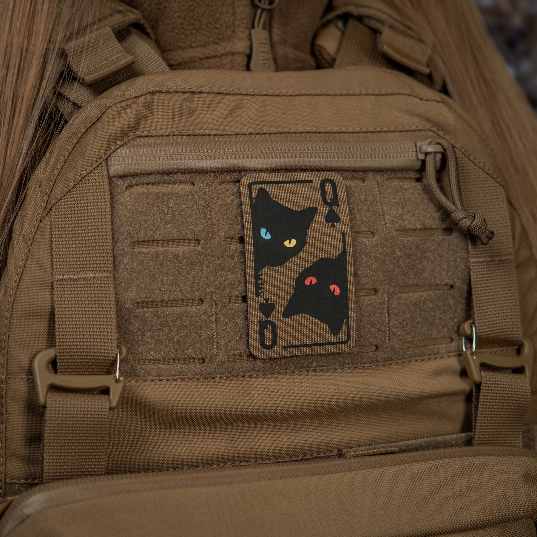 M-Tac нашивка Queen of spades Coyote/Black