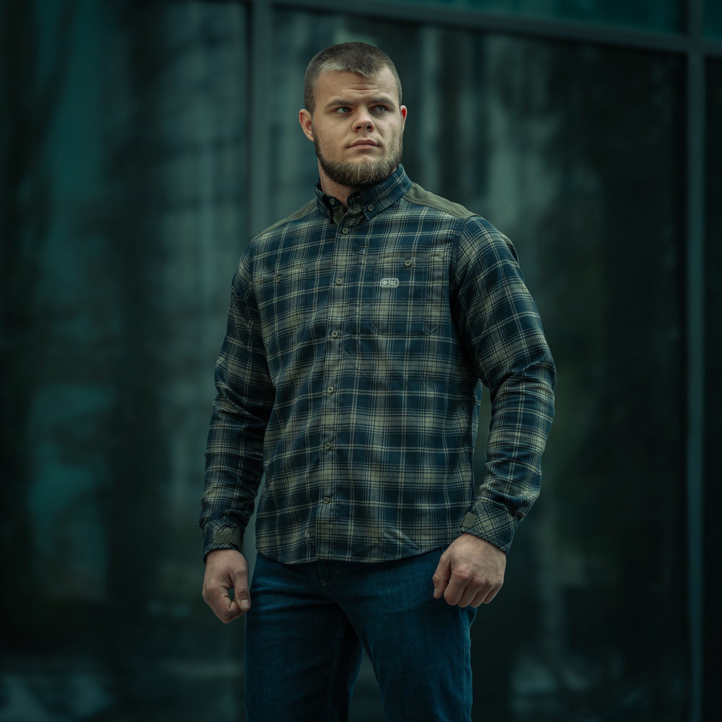 M-Tac сорочка Redneck Shirt Olive/Navy Blue