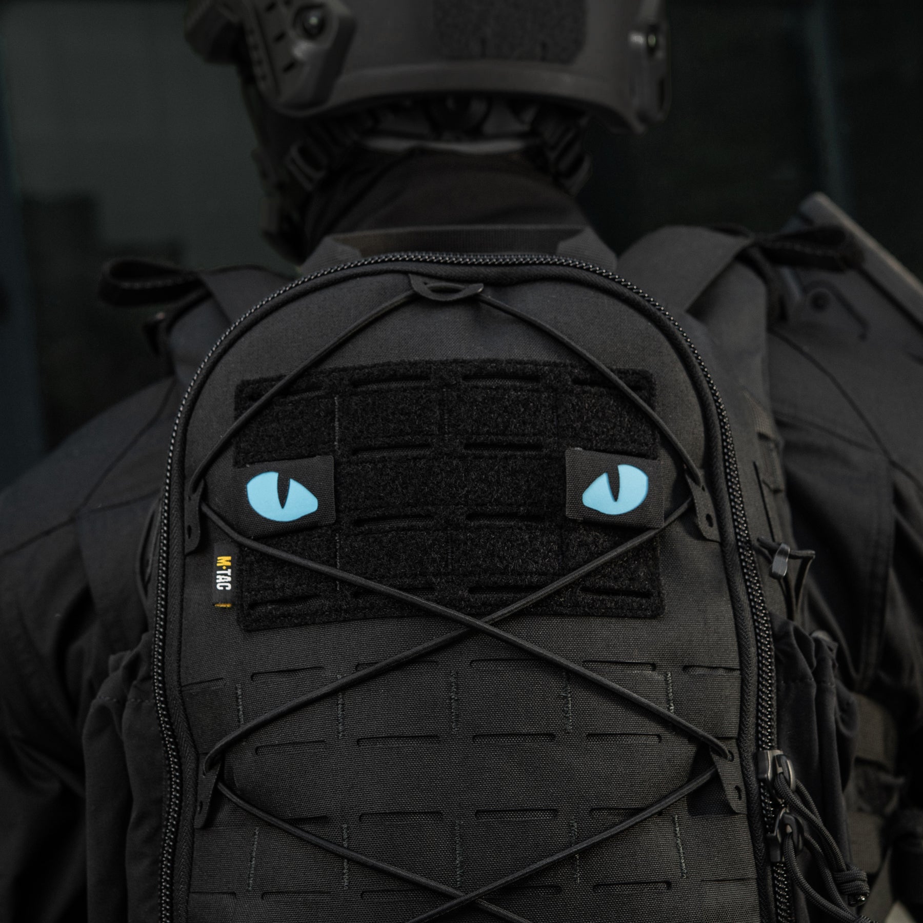 M-Tac нашивка Tiger Eyes Laser Cut (пара) Black/Blue/GID