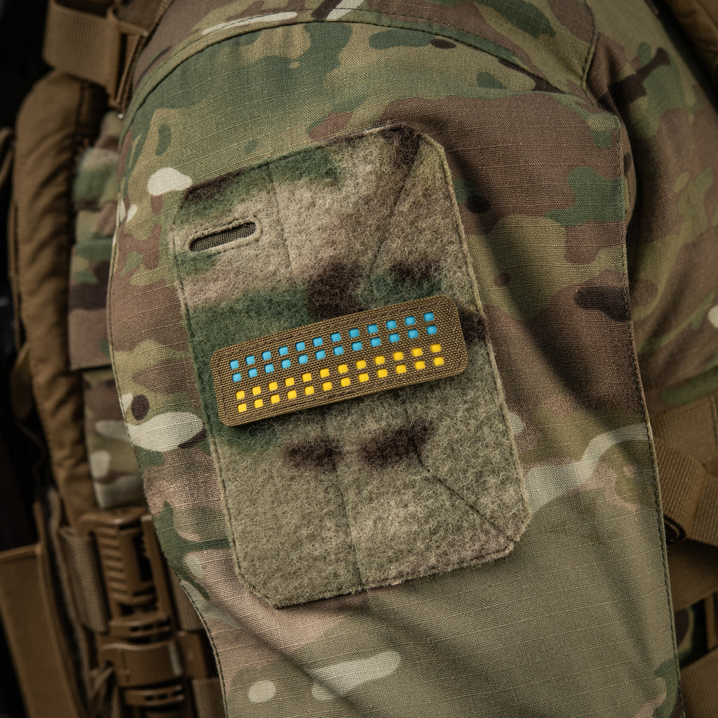M-Tac нашивка прапор України 25х80 Laser Cut Coyote/Yellow/Blue/GID