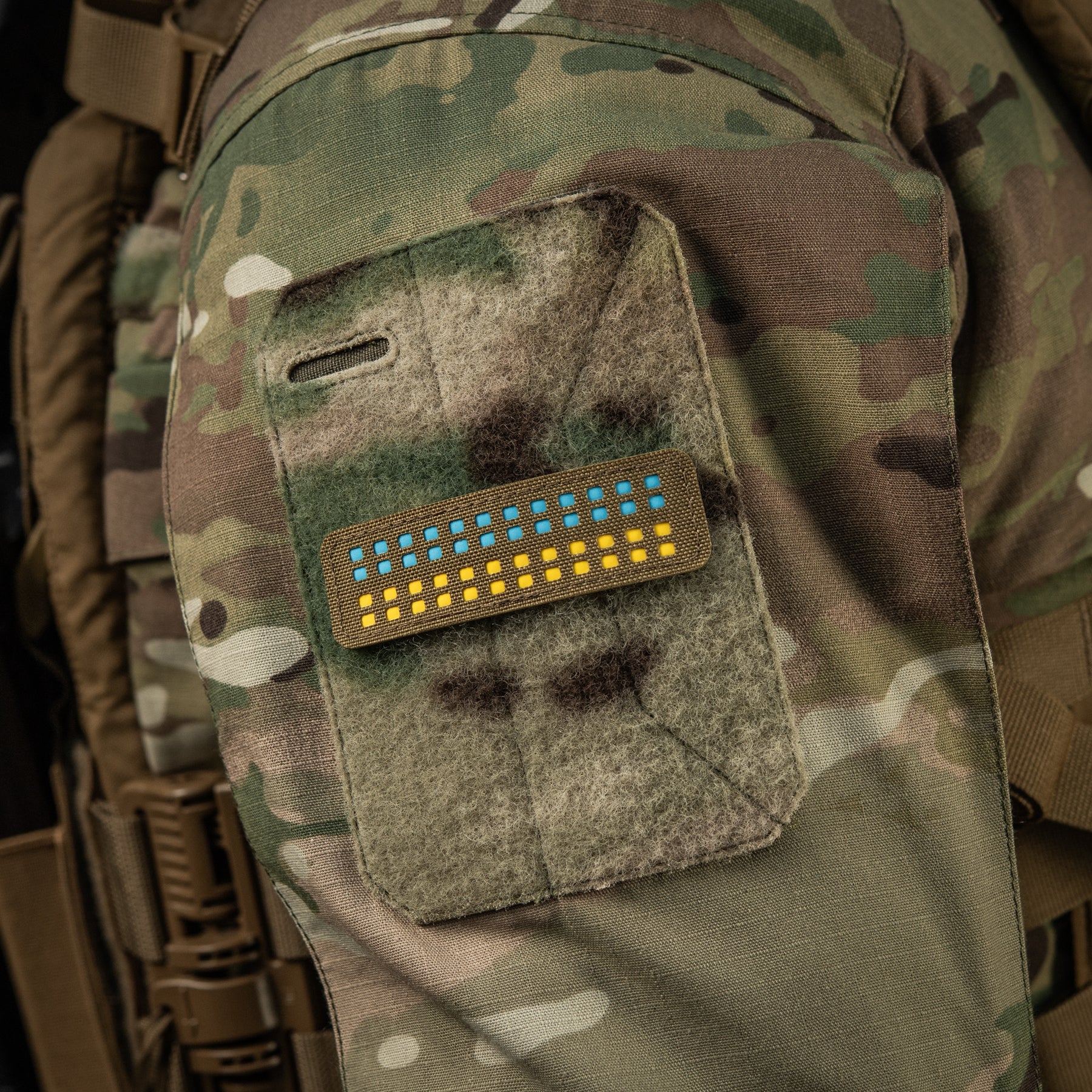 M-Tac нашивка прапор України 25х80 Laser Cut Coyote/Yellow/Blue/GID
