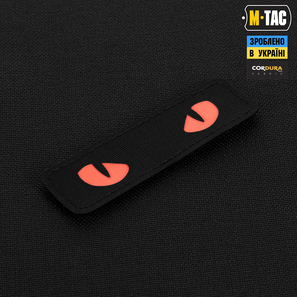 M-Tac нашивка Cat Eyes Laser Cut Black/Red/GID