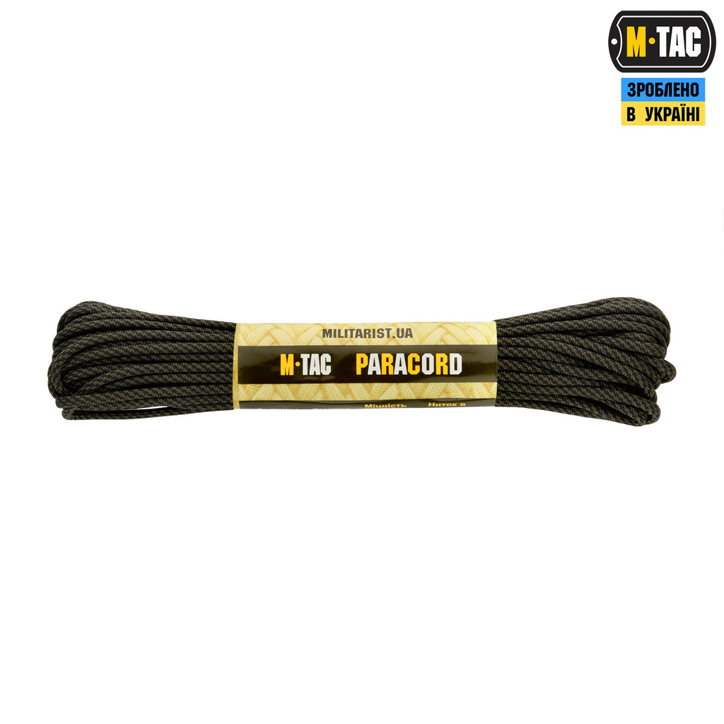 M-Tac паракорд 550 type III Black/OD Stairs 15м