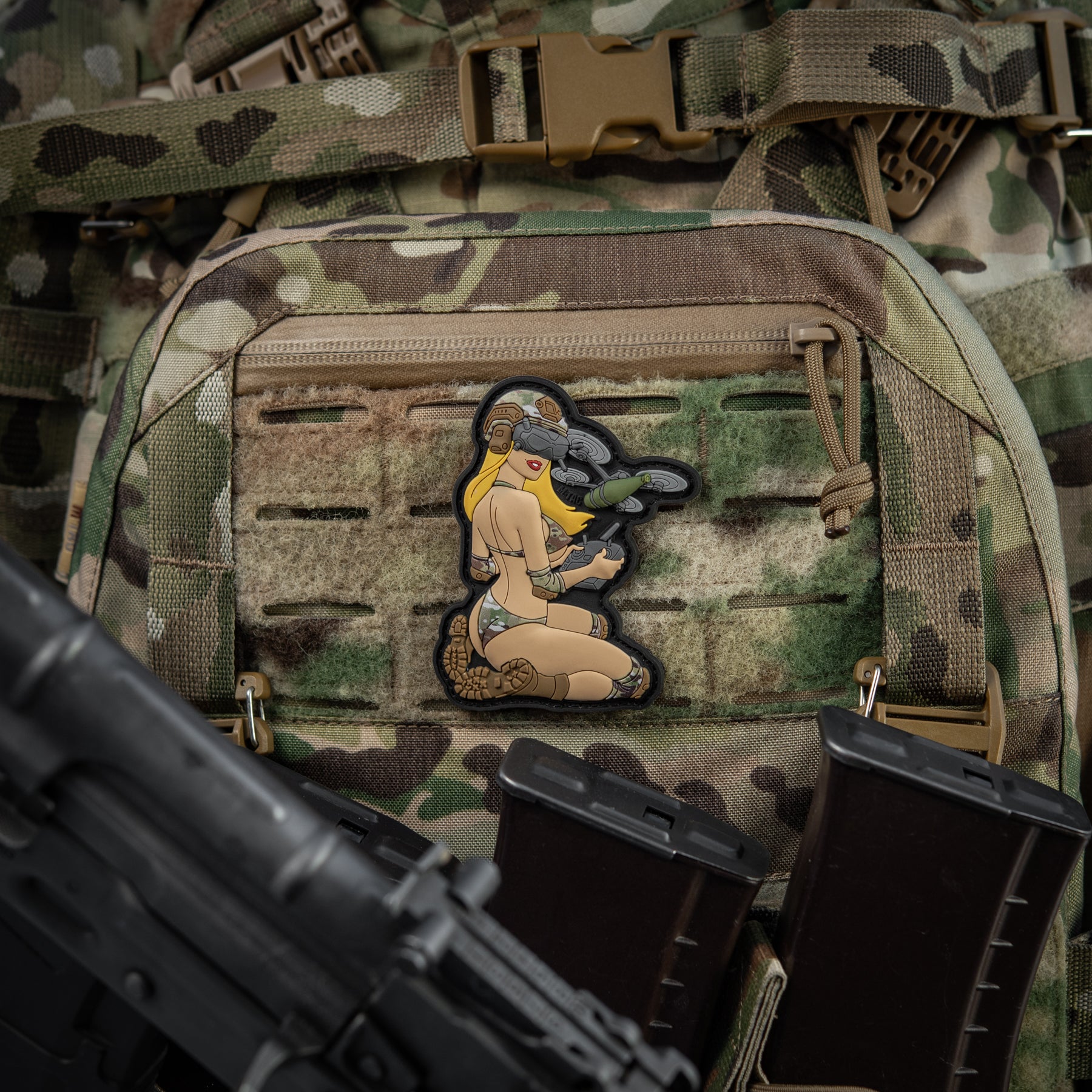 M-Tac нашивка Tactical girl №6 PVC Yellow/MC V2
