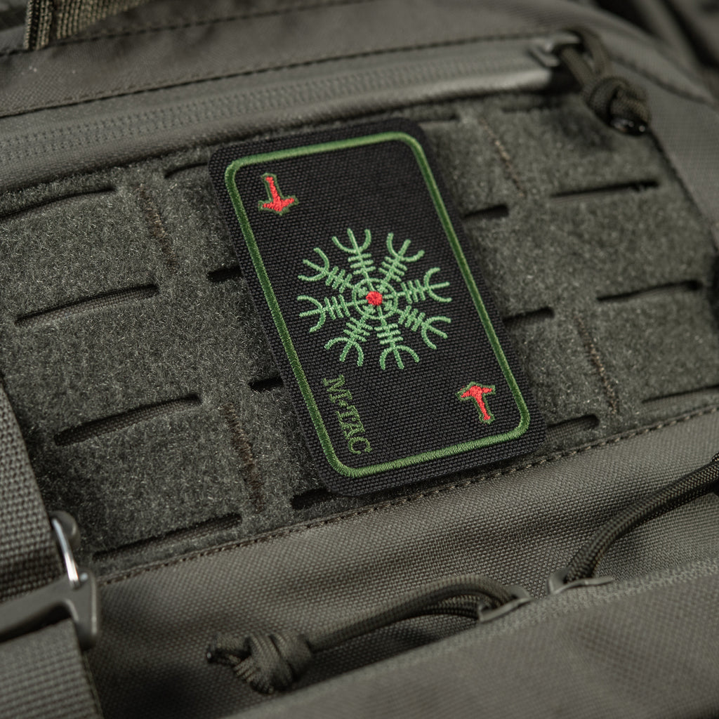 M-Tac нашивка карта Компас Вікінгів (вишивка) Black/Olive