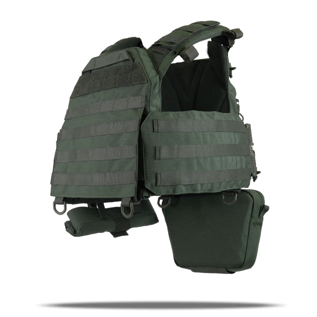 Комплект плитоноска Kiborg GU Gen.2 + 6 підсумків Хакі