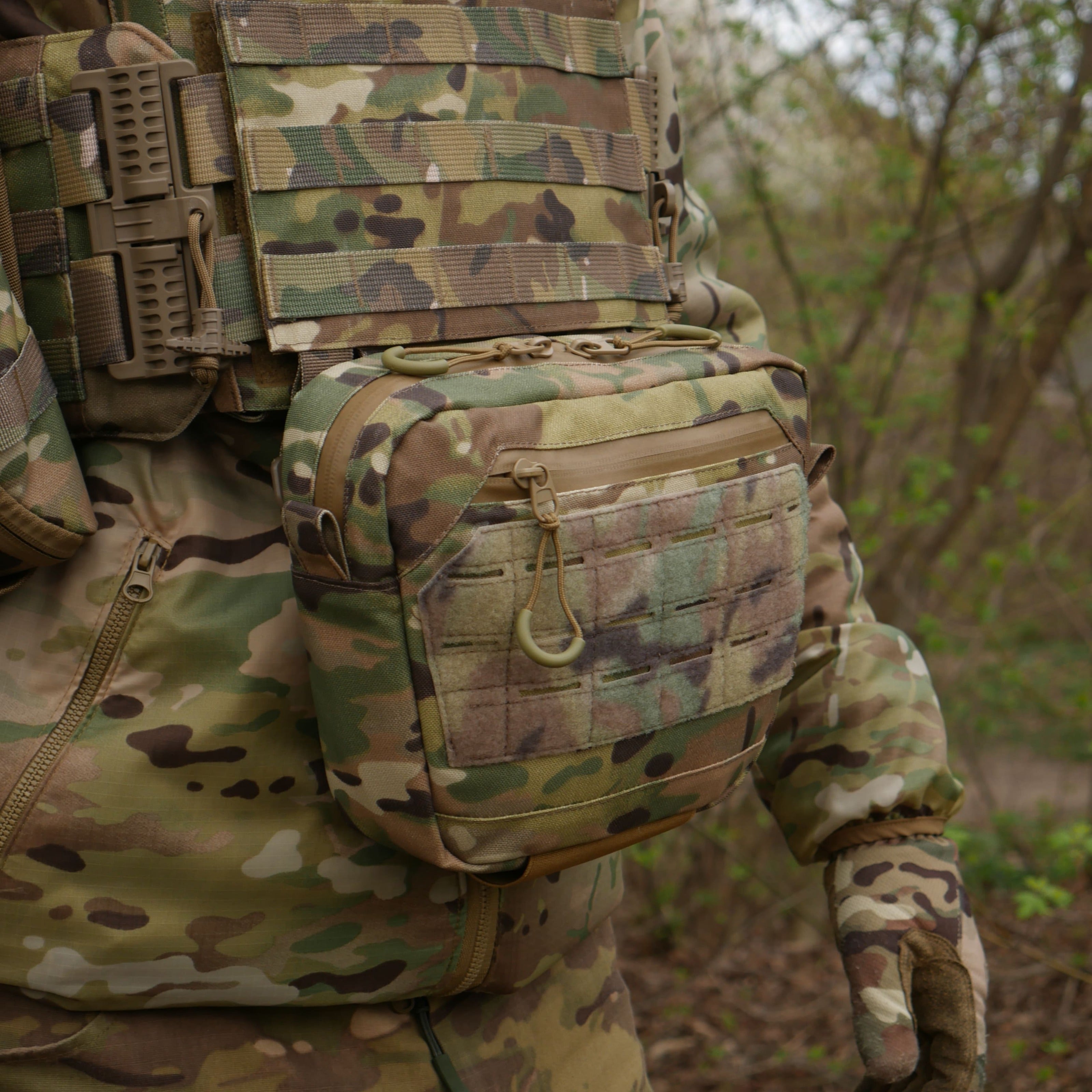 Сумка-напашник XL з балістичним пакетом 1 клас захисту Kiborg GU Сordura Multicam