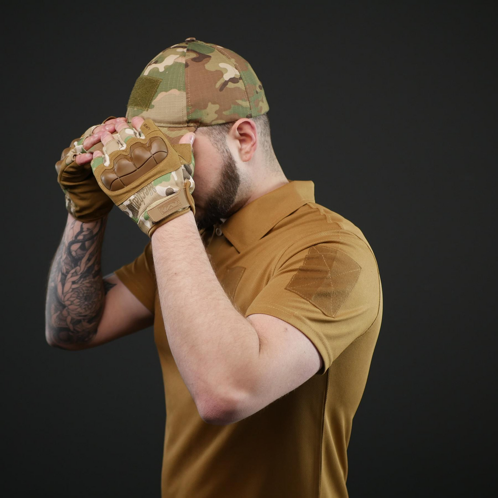 Тактична футблока поло койот Military (44р)