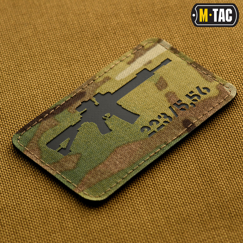 M-Tac нашивка AR-15 223/5,56 Laser Cut Multicam/Black