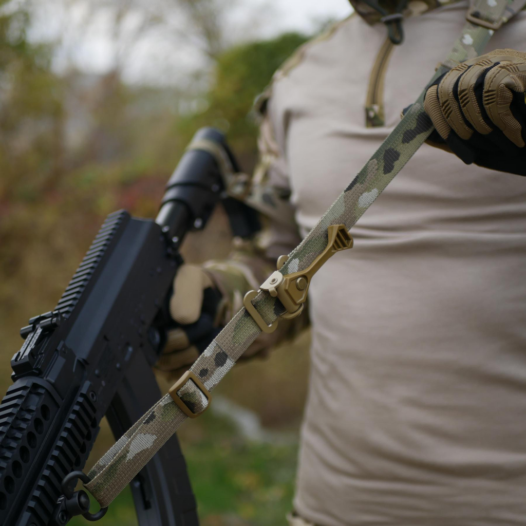 Двоточковий збройовий ремінь з QD антабками M-lok та швидким регулюванням Multicam USA