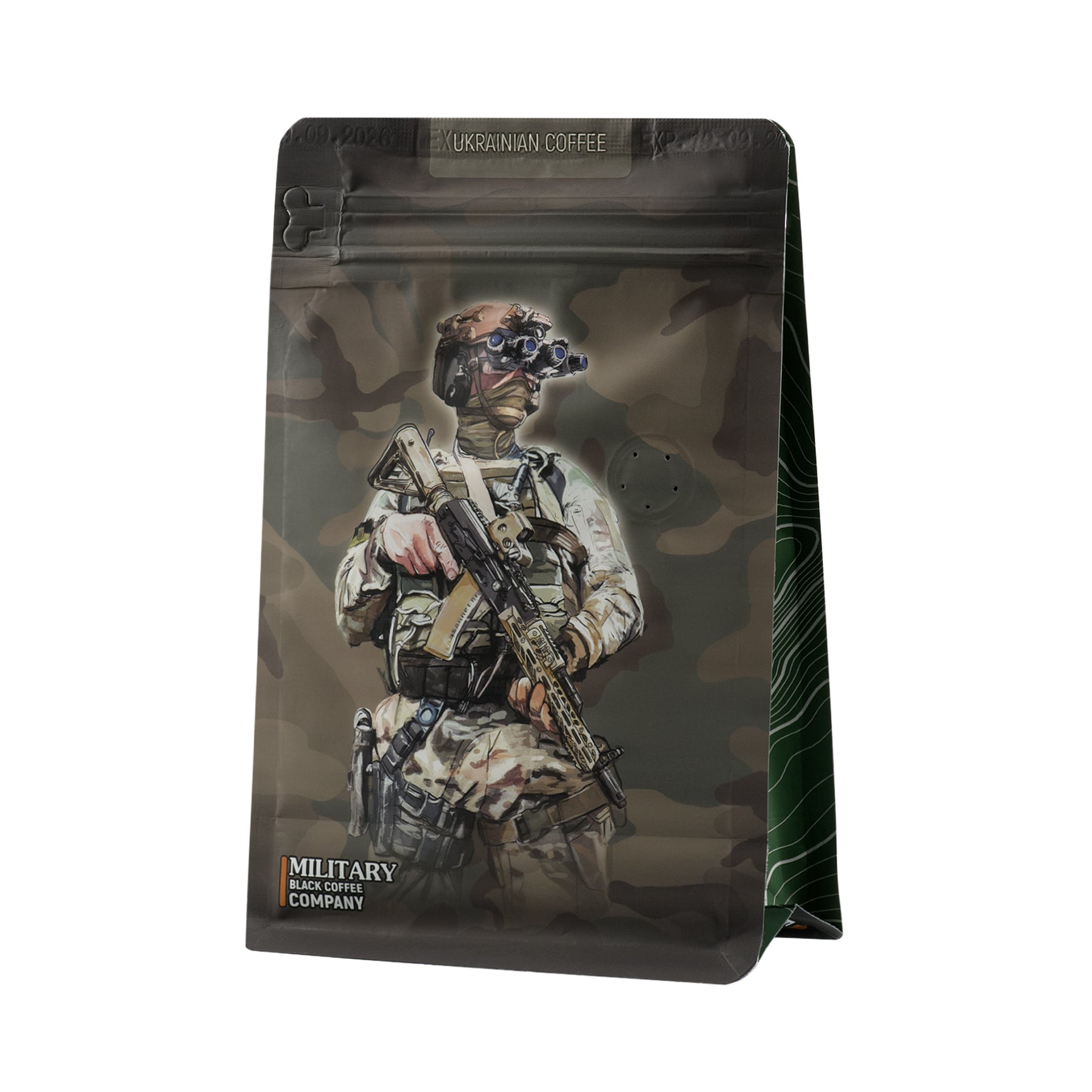 Military Black Coffee Company меленаа AK-Бразілія Бурбон