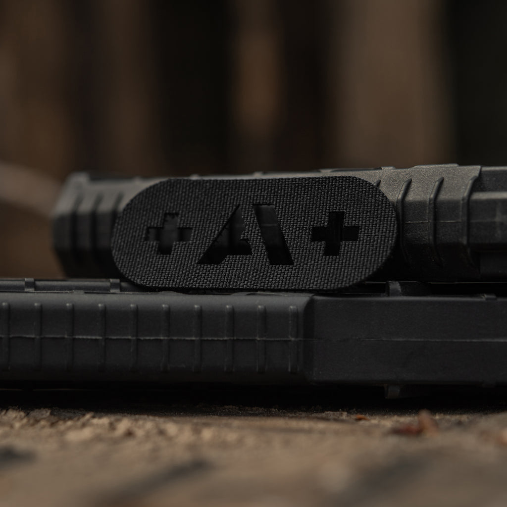 M-Tac нашивка група крові +A+ наскрізна Laser Cut Black